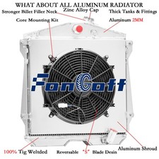 4-row Radiator Shroud Fan For 19431948 Chevy Car Sedan Coupe L6 3.5l 3.8l