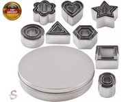 24-Teiliges Ausstechformen-Set Aus Edelstahl, Herz, Stern, Blume, Geometrische