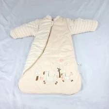 Ouyun Baby Sleep Sack Suit Bag Detachable Sleeves Sz Small 0-8 Mth Zebra Animals