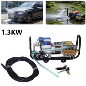 1.3KW Selbstansaugende Hochdruckreiniger Autowaschmaschine mit Rollen 10L/min