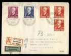 DR WHO 1943 SWEDEN FDC KING COIL/BOOKLET PAIR COMBO REGISTERED CENSORED R72335
