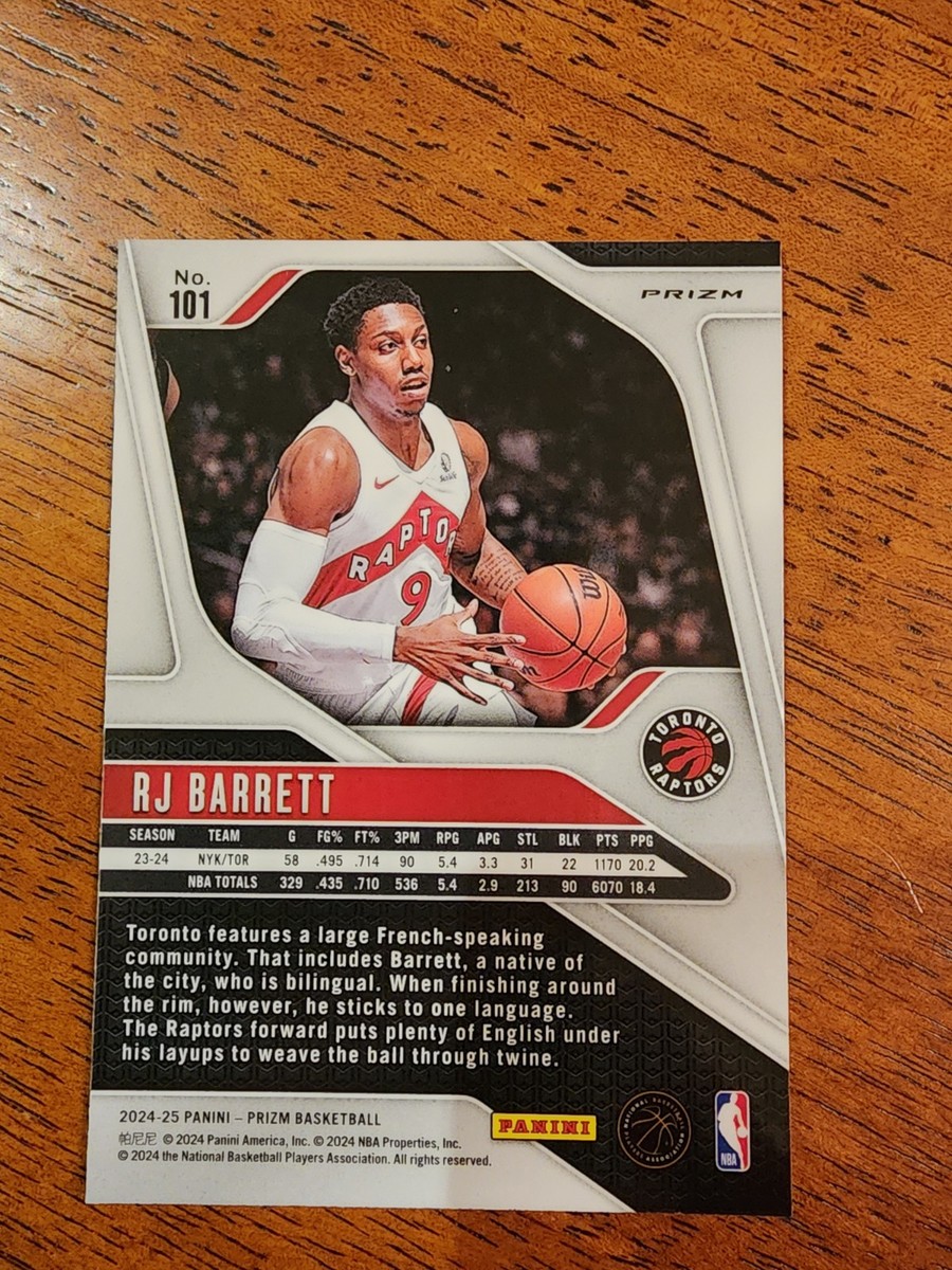 2024-25 Panini Prizm #101 RJ Barrett, Toronto Raptors Red