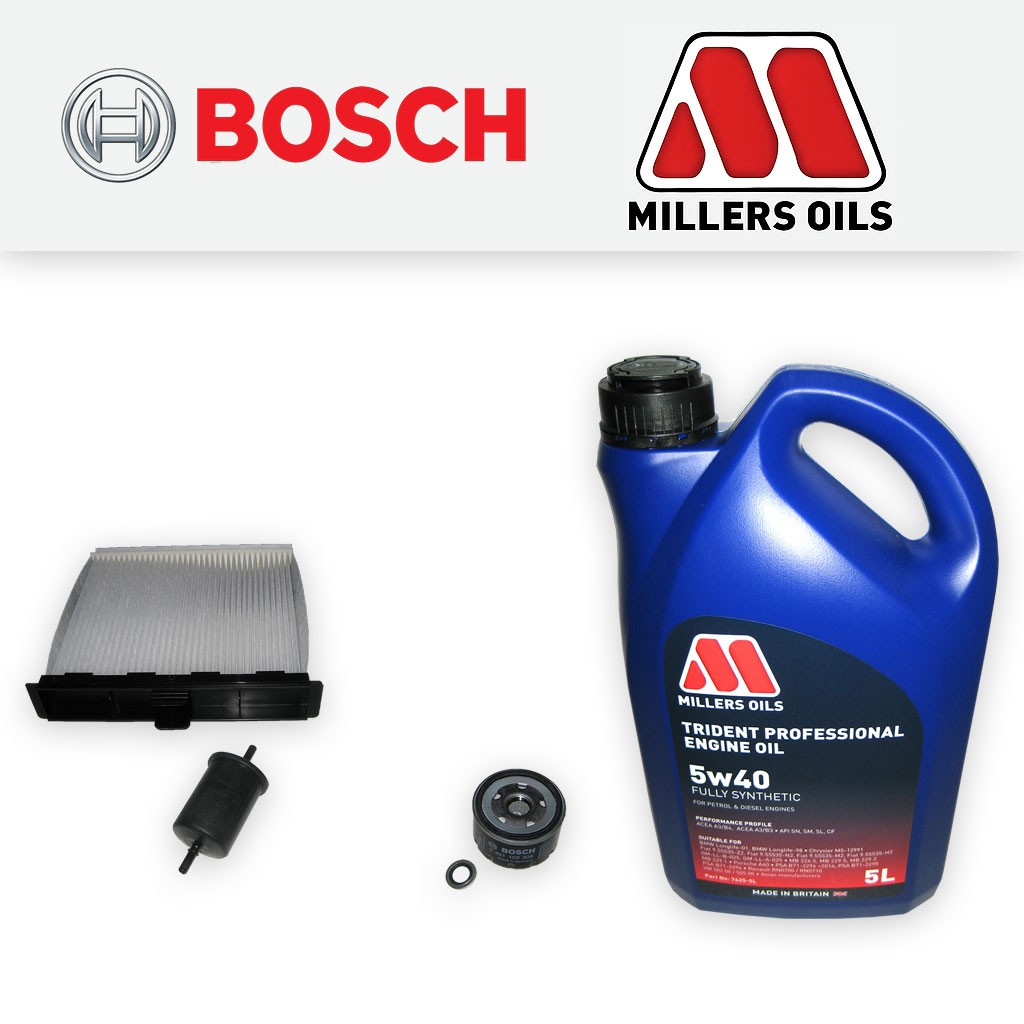 SERVICE KIT for RENAULT SCENIC II 1.4 16V OIL FUEL CABIN FILTER +OIL (2003-2009)