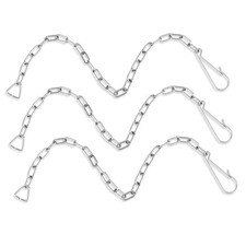 3 Pcs Toilet Bowl Chain Replacement Flapper Stainless 3