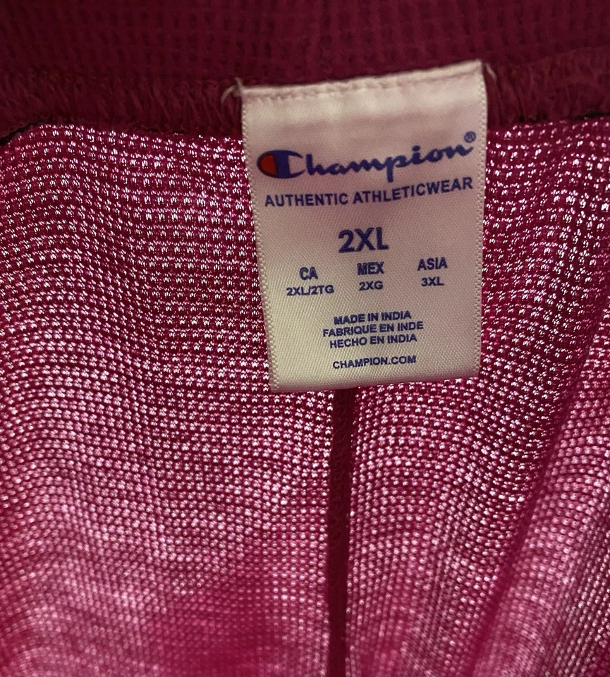 Champion Athletic Joggers Women 2XL Pink Pull On Elastic Waist Tapered Stretch - Image 4 of 4
