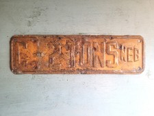 Vintage Nebraska 2-Ton License Plate Tag Topper C-2TONS 1930s Original