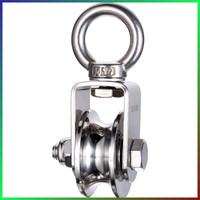 Edelstahl Umlenkrolle 10Mm Mit 2 Kugellagern, 500Kg Tragkraft - Seilrolle
