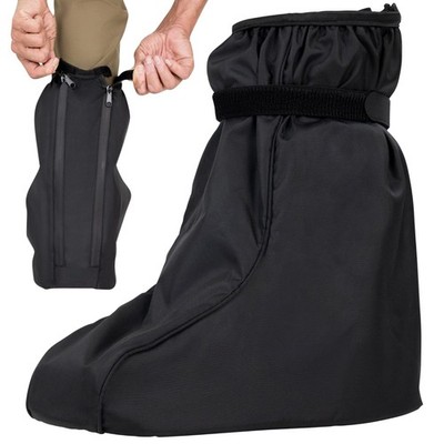 Vive Short Walking Boot Cover Waterproof - For Medical Large, Black 