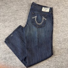 True Religion Straight Blue Denim Jeans 5-Pocket size 42x34 made in USA