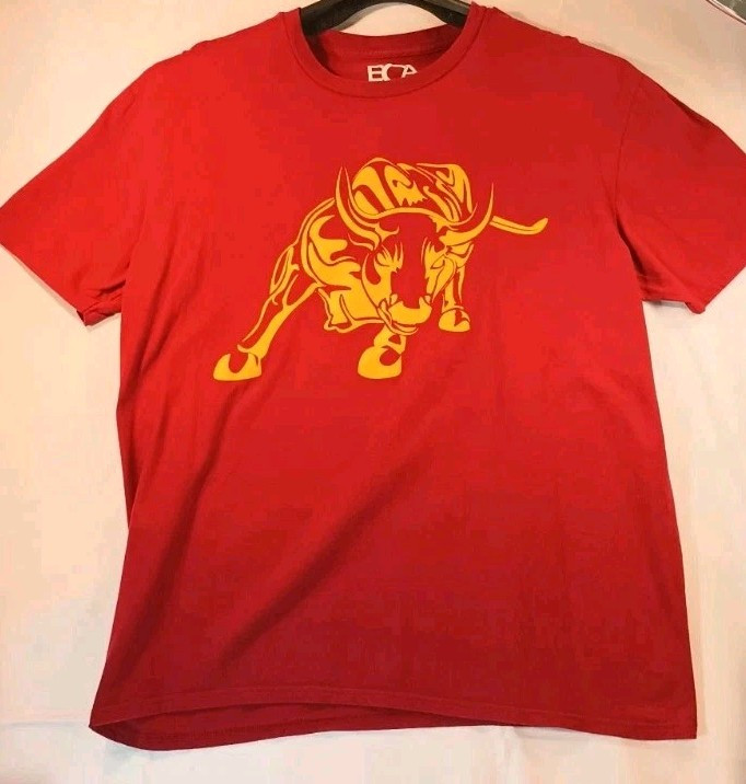 Bull City Apparel BCA Maroon XL T-Shirt with Bold Bull Graphic Made in USA  