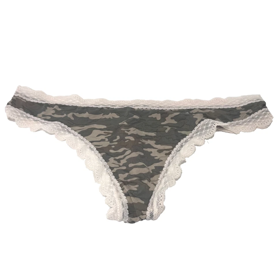 Honeydew Intimates Aiden Thong 3-Pack Lace Trim Camo Leopard Black Large L - Image 3 of 4