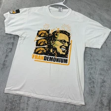 Iowa Hawkeyes T-Shirt FranDemonium Large White GO HAWKS U of I Basketball