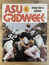 Nov. 4, 1978 Arizona State Sun Devils v California College Football Game Program
