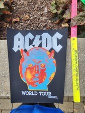 Vintage NOS Denim Jacket Large Back Patch AC/DC World Tour 1993 Brockum Iron On