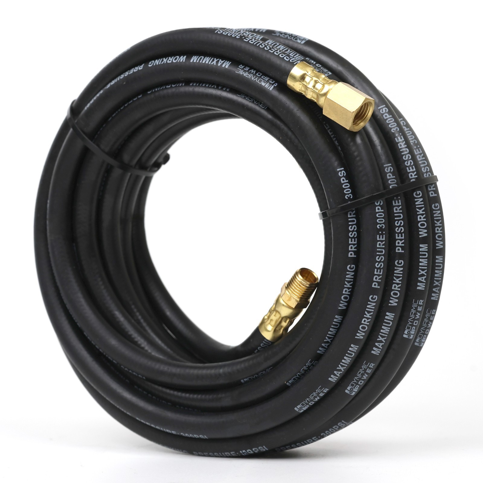 25-FT. x 1/4 IN.ID Heavy-duty RUBBER Air Hose Industry-standard NPT threading