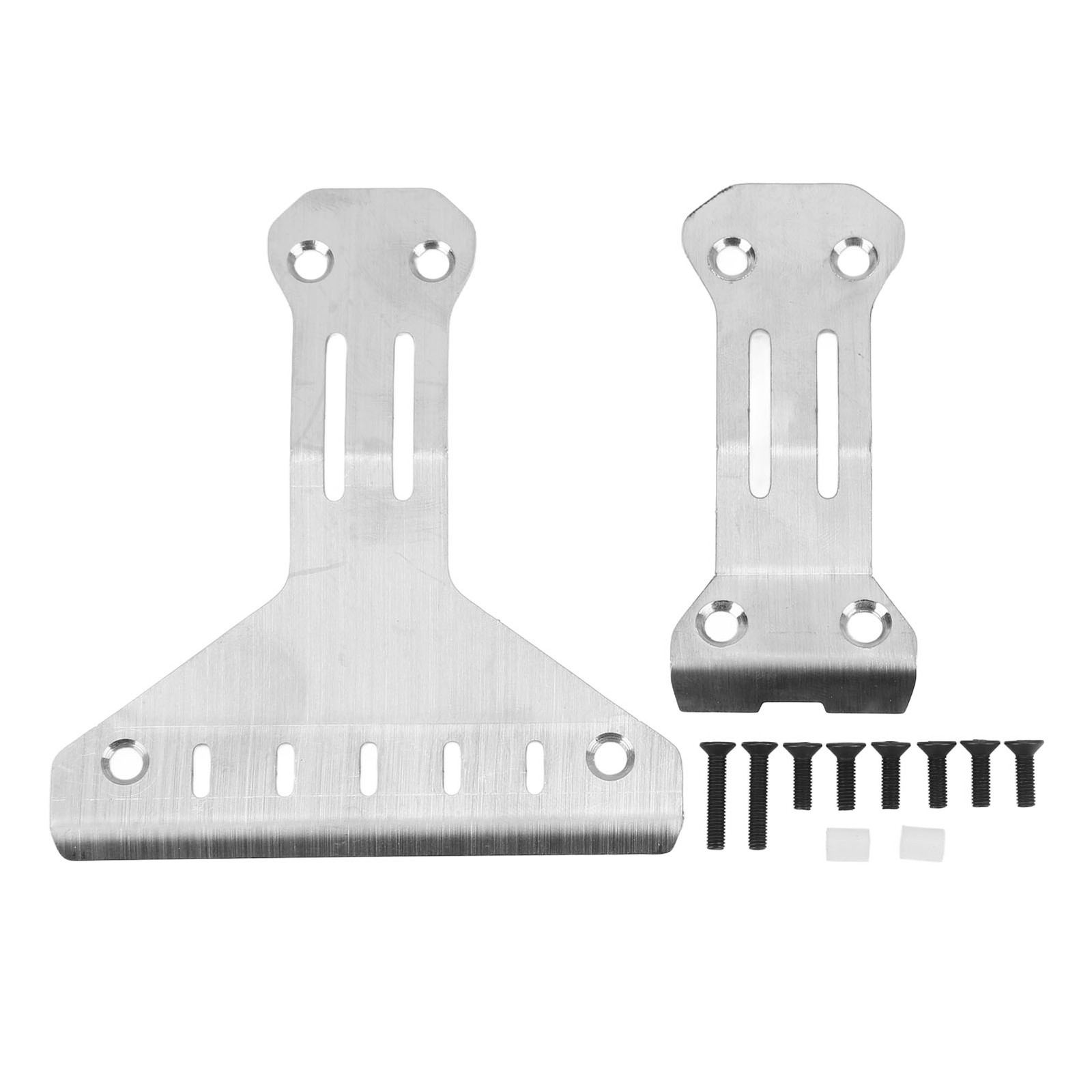 RC Chassis Armor Stainless Steel Silver Front Rear RC Body Guard Armor For EC