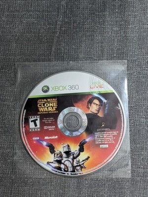 Star Wars The Clone Wars Republic Heroes Xbox 360 Game Disc Only NTSC ESRB T