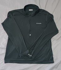 Columbia Men's Tech Knit 1/4 Zip pullover dark gray Omni-Wick technology Sz XL