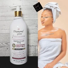 GCC DIAMOND GLOW WHITENING BODY MILK WITH  Carrot Oil + VIT A,K,E 500mlx1 💯 %💪