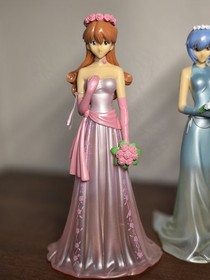 2 EVANGELION NEON GENESIS EVA GIRLS ASUKA REI AYANAMI EXTRA WEDDING FIGURE SEGA