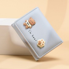 ɪSmall Wallet For Girls Women PU Leather Cute Wallet Card Holder Coin Purse For