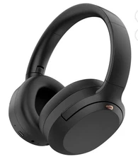 NEW IKT LE824 ANC Active Noise Canceling Headphones Over The Ear Black Wireless