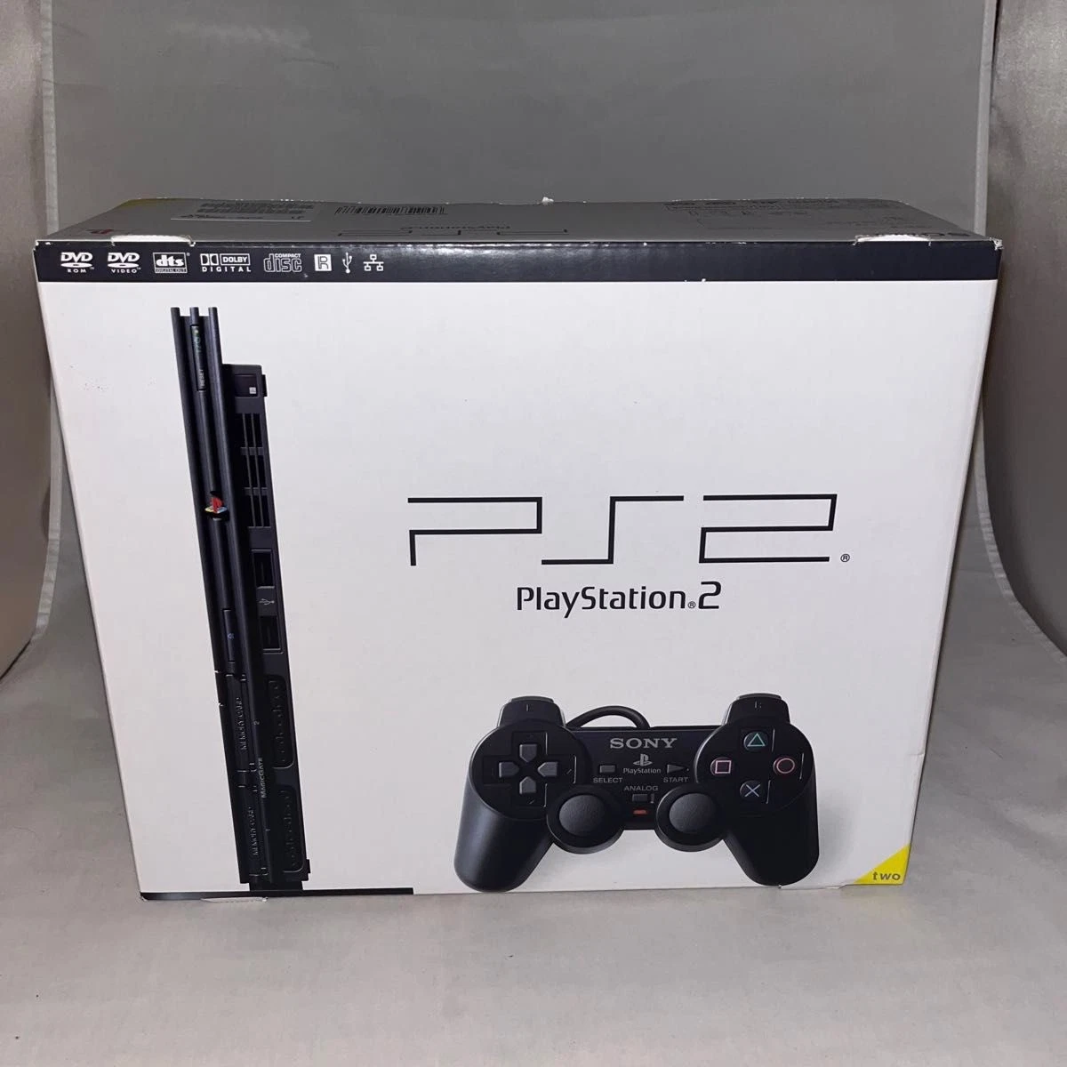 プレイステーション2 Sony PlayStation 2 Slim Line Version 1 Console - Charcoal Black