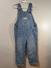 Oshkosh B'Gosh Children s Overall White Hearts Size 4T 100 cotton