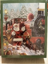 1000 Piece Jigsaw Puzzle, Santa With Train Beautiful New In Box Christmas