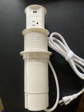 ANNQUAN 3.15" Pop Up Countertop Outlet with 15W Wireless Charger, Max 20W