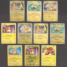 Raichu Pokemon Card Collection Set of 10 English Cards Reverse Holo Rare 151