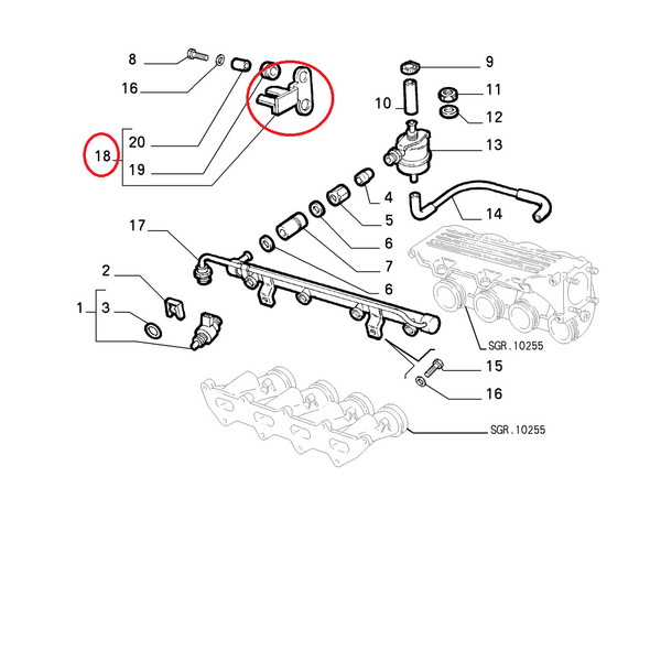 Stromhalterung Lancia Thema Original 7745909-image