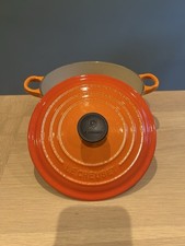 Le Creuset Cast Iron Round Casserole 20 Volcanic Orange - Almost Pristine