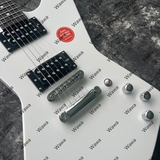 Gloss White Electric Guitar HH Pickups Chrome Fixed Bridge Rosewood Fretboard