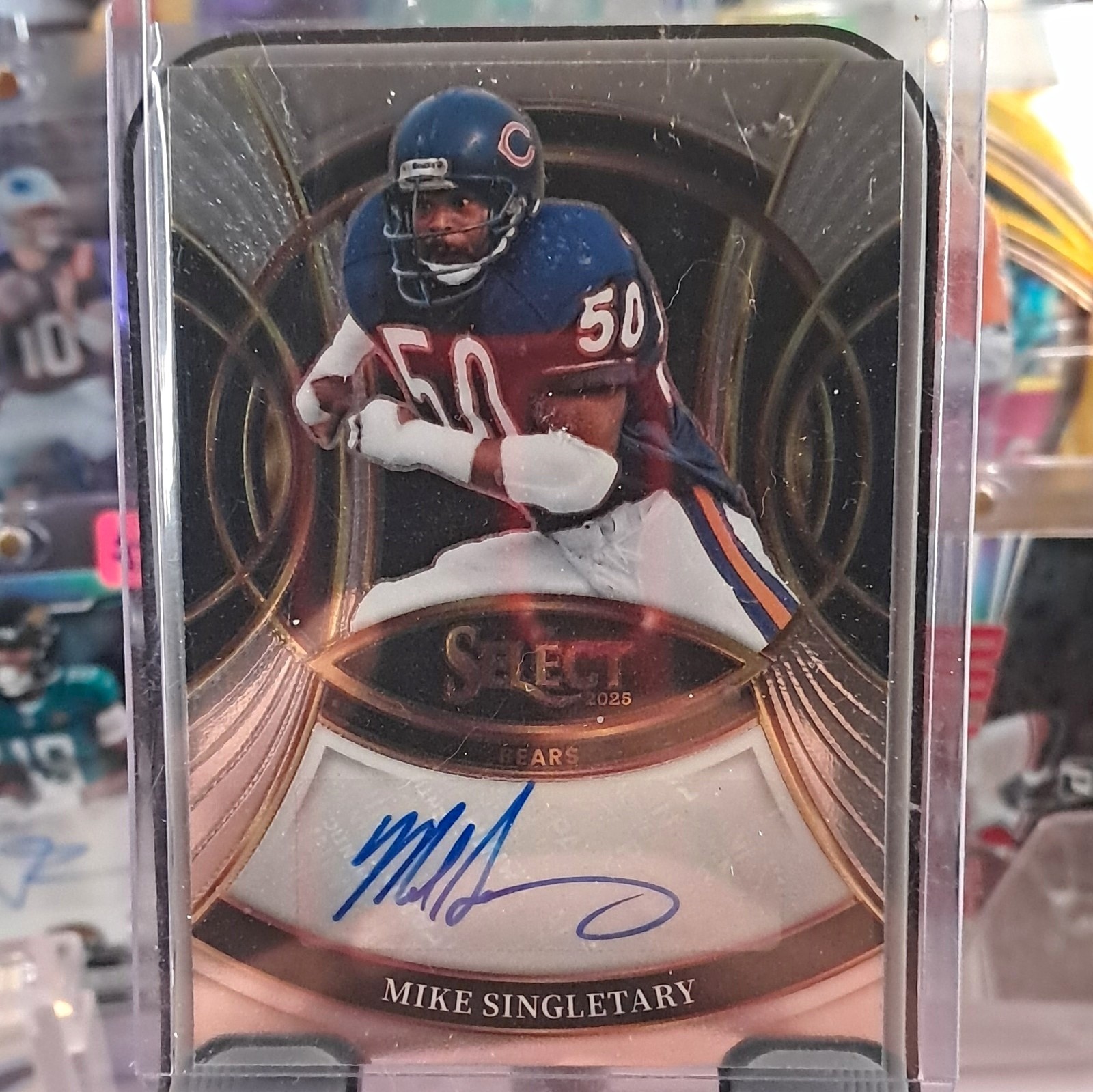 Panini 2025 Select Football Mike Singletary Bears Signatures Auto #SP-MSY