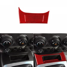 2Pcs Red Carbon Fiber Console Storage Panel Cover Sticker For Hummer H3 2006-10