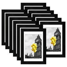 4x6 Picture Frame Set of 12, Display 3.5x5 with Mat or 4x6 Without Mat, Photo...