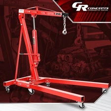 2 Ton Adjustable Foldable Hydraulic Engine Hoist Crane Lift w/ Wheel Auto Repair