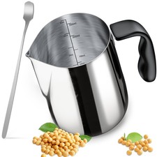 CasaCulina Candle Making Pouring Pot with Stirring Spoon, 32oz 32oz, Silver