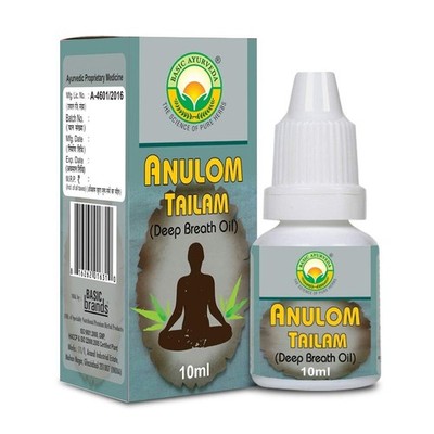 BASIC AYURVEDA Anulom Tailam (deep breath oil) 10 ml Pack Of 2