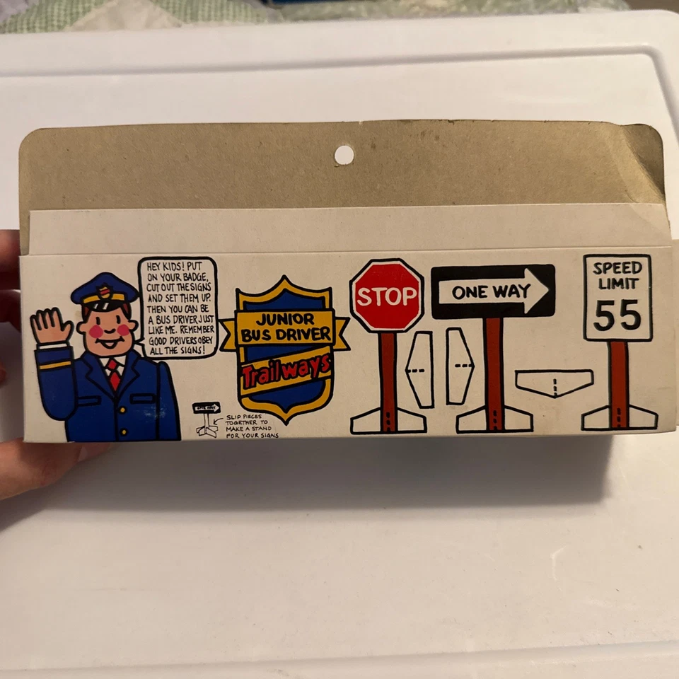 Vintage Plastic Trailways bus “Go Big Red” Super Friction-Power NIB - Image 2 of 4