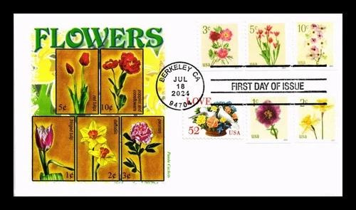 US COVER PANDA CACHETS FIRST DAY OF ISSUE FLOWERS VARIETY BOOKLET