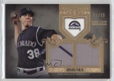2011 Topps Tier One Top Shelf Dual Relics 54/99 Ubaldo Jimenez #TSR38 0hn