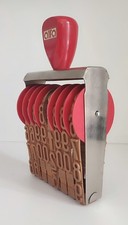 Grande timbro numeratore marca Alfa, cm 23