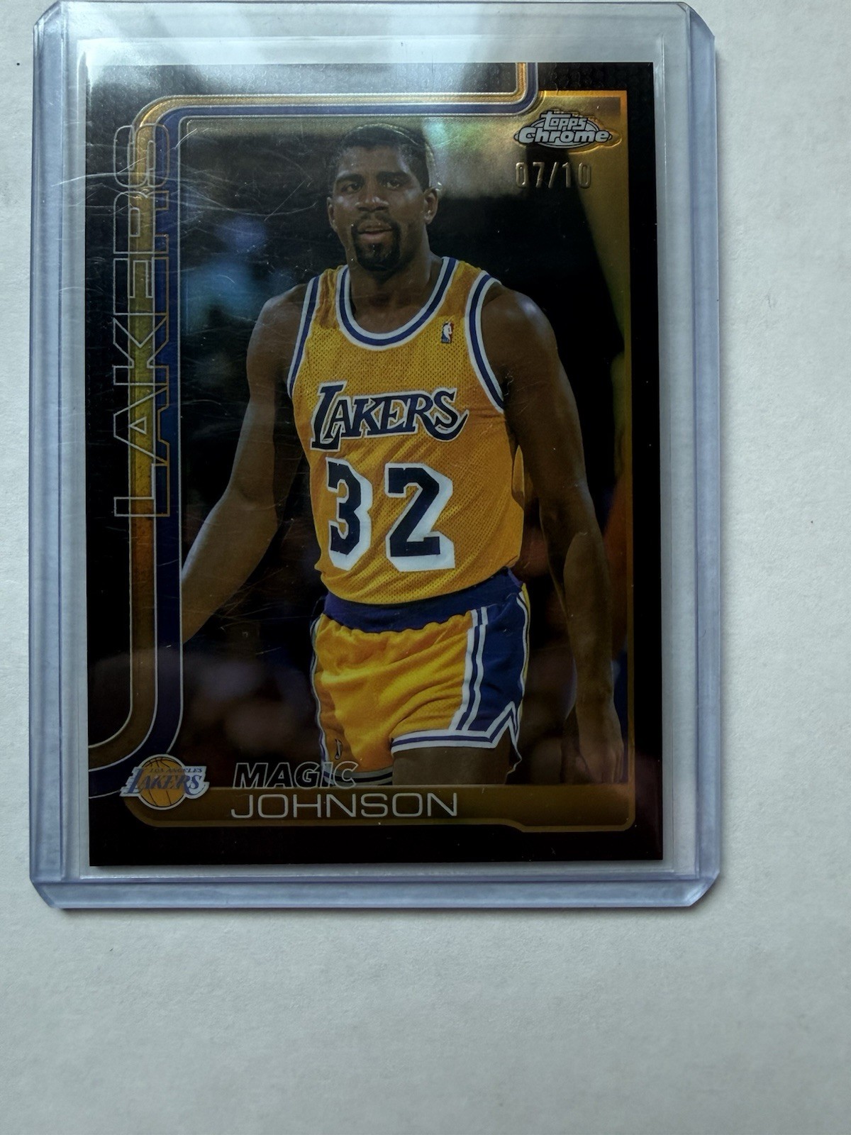Topps 2025-26 Chrome Magic Johnson Lakers #244 Serial Numbered /10 NBA