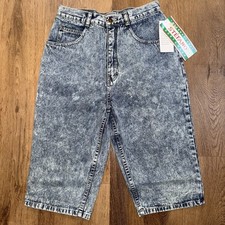 Vtg 80s 90s Denim Shorts Womens Acid Wash Stone Blue Jean Stefano Rad NOS 11 12