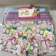 Squishmallows - Little Girls' 4 Pack Boxer Briefs Size 10