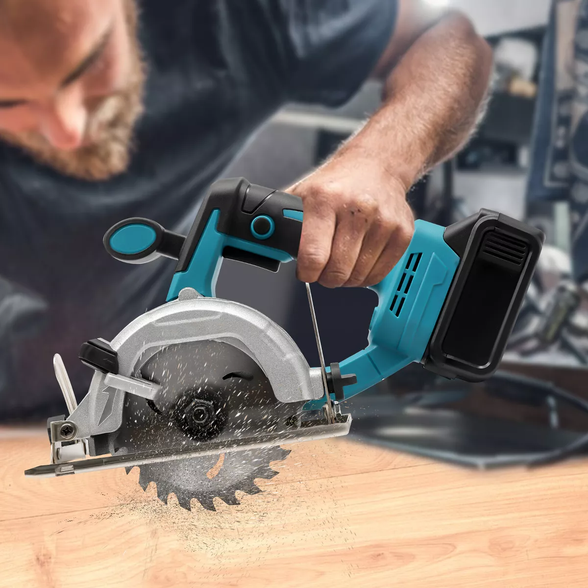 Cordless Electric Saw Circular Cutting Machine W Battery for