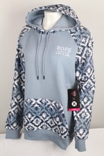 Rope Like A Girl Hooey Women's Hoodie Long Sleeve Southwest L Blue HH1228BLWH