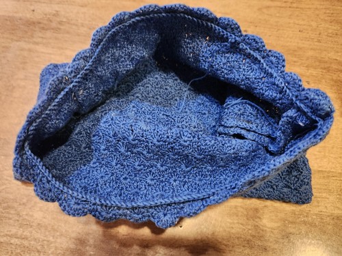 Vintage Crochet Unfinished Small Purse Or Bag Great Crafting Piece - Picture 8 of 18